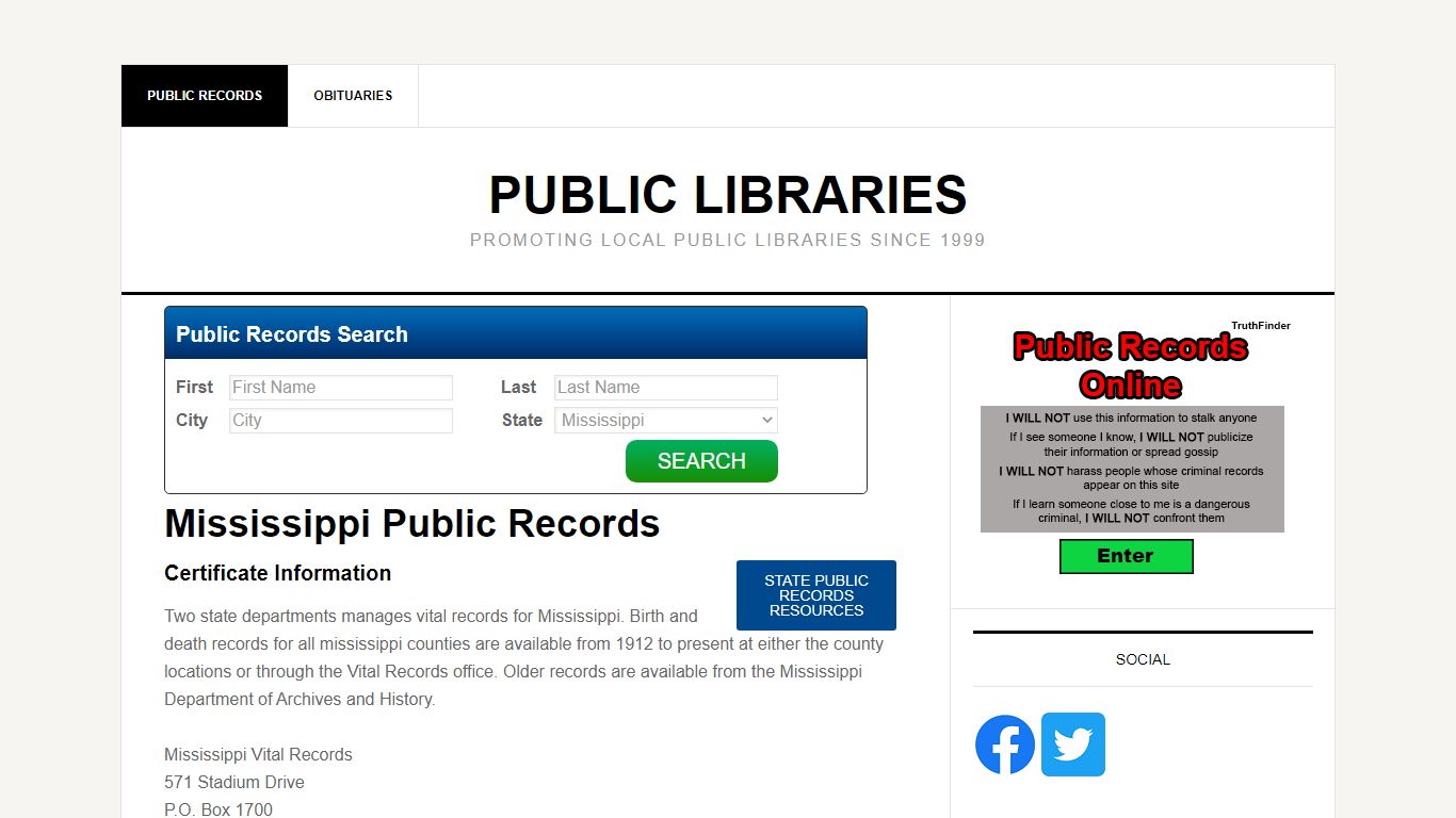 Mississippi Public Records